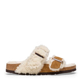 Birkenstock Arizona Teddy Split Leather Shearling Sandals for Women in Mink