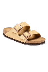 Birkenstock Arizona Suede Sandals in Latte Cream