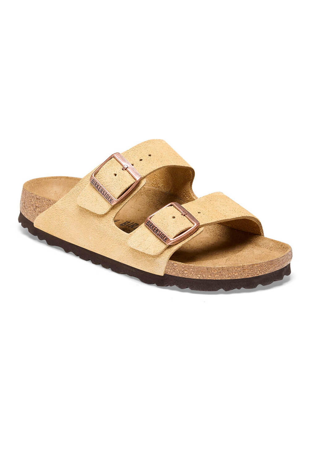 Birkenstock Arizona Suede Sandals in Latte Cream