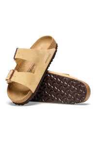 Birkenstock Arizona Suede Sandals in Latte Cream
