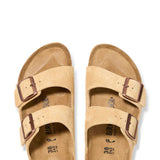 Birkenstock Arizona Suede Sandals in Latte Cream