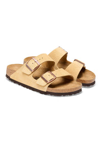 Birkenstock Arizona Suede Sandals in Latte Cream