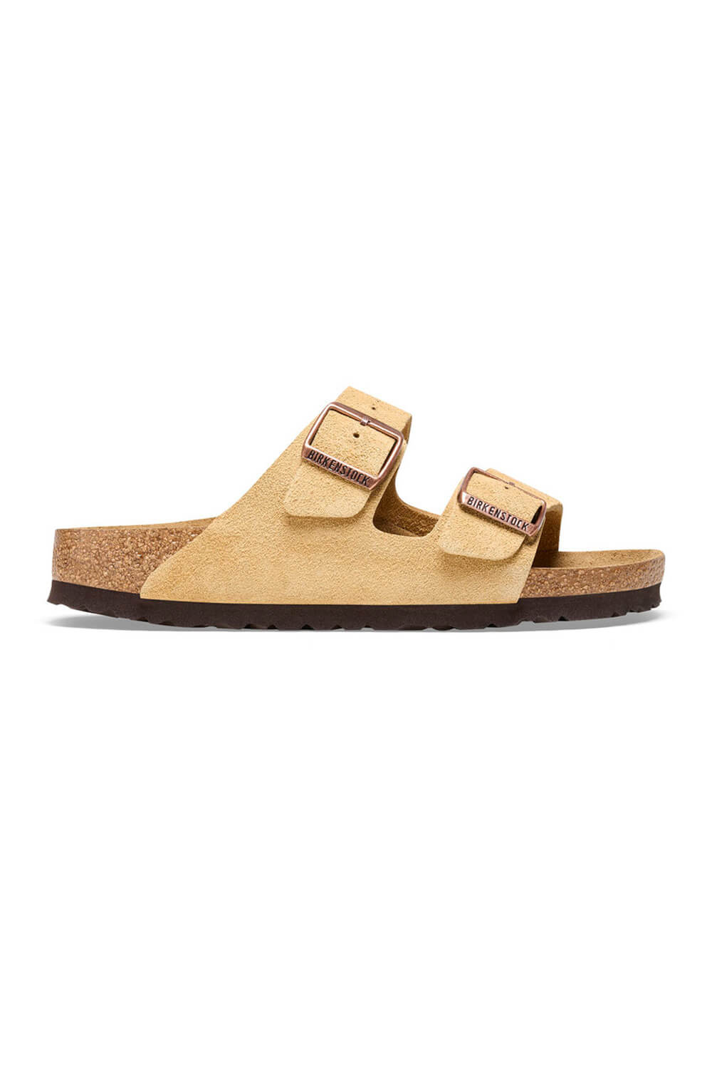 Birkenstock Arizona Suede Sandals in Latte Cream