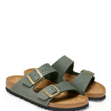 Birkenstock Arizona Nubuck Leather Sandals for Women in Thyme