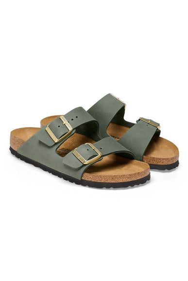 Birkenstock Arizona Nubuck Leather Sandals for Women in Thyme