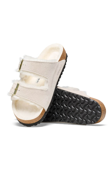 Birkenstock Arizona Shearling Sandals for Women in Antique White 