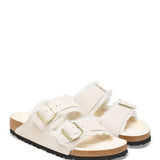 Birkenstock Arizona Shearling Sandals for Women in Antique White 