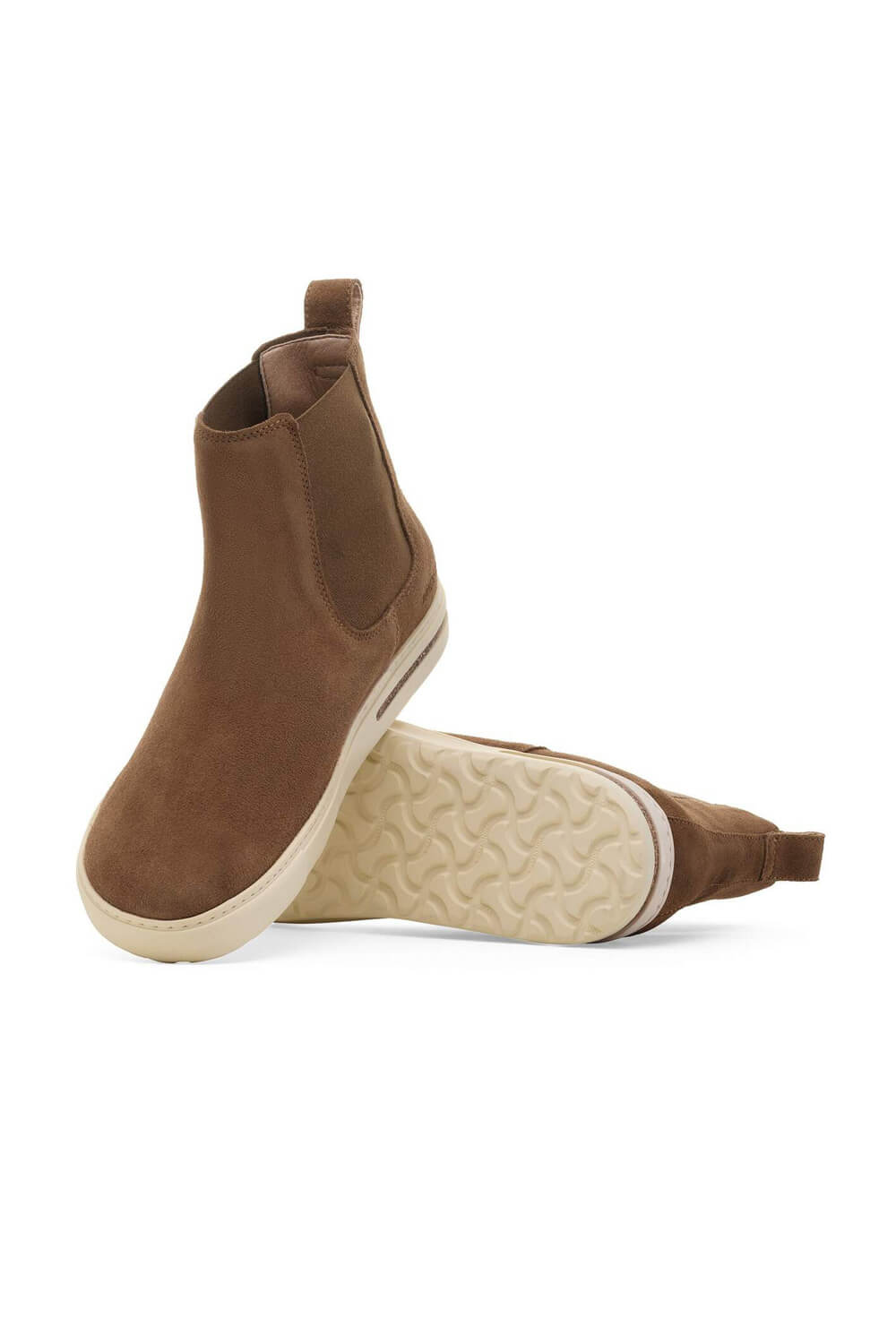 Birkenstock Bend Chelsea Suede Leather Booties for Women in Dark Tea