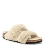 Birkenstock Arizona Big Buckle Shearling Teddy Sandals for Women in Eggshell