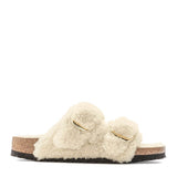 Birkenstock Arizona Big Buckle Shearling Teddy Sandals for Women in Eggshell