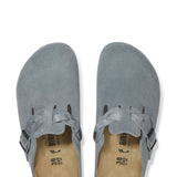 Birkenstock Boston Braided Suede Leather Clogs for Women in Grey