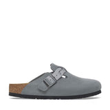 Birkenstock Boston Braided Suede Leather Clogs for Women in Grey