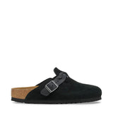 Birkenstock Boston Braided Suede Leather Clogs for Women in Black