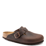 Birkenstock Boston Soft Footbed Oiled Leather Clogs for Men in Haban