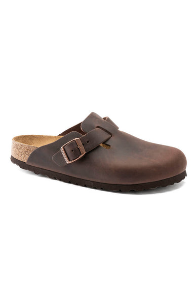 Birkenstock Boston Soft Footbed Oiled Leather Clogs for Men in Haban