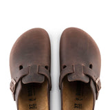 Birkenstock Boston Soft Footbed Oiled Leather Clogs for Men in Haban