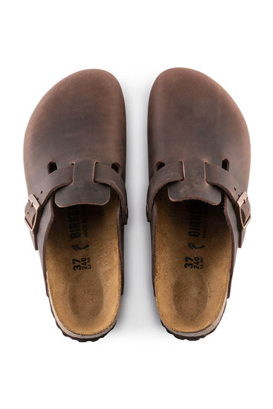 Birkenstock Boston Soft Footbed Oiled Leather Clogs for Men in Haban