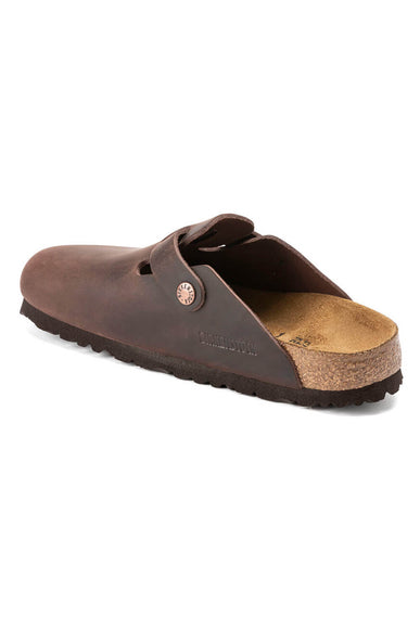 Birkenstock Boston Soft Footbed Oiled Leather Clogs for Men in Haban