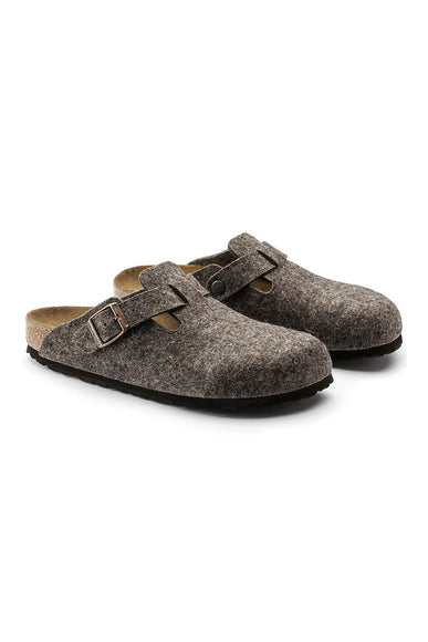 Birkenstock Boston Wool Clogs for Women in Brown