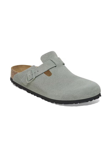 Birkenstock Boston Suede Clogs for Women in Sage