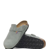 Birkenstock Boston Suede Clogs for Women in Sage