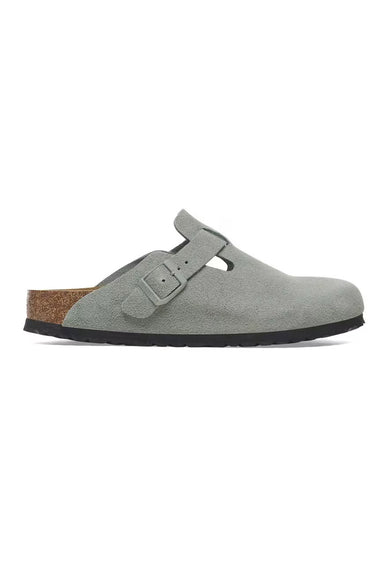 Birkenstock Boston Suede Clogs for Women in Sage