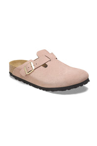 Birkenstock Boston Suede Clogs for Women in Rose