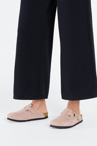Birkenstock Boston Suede Clogs for Women in Rose