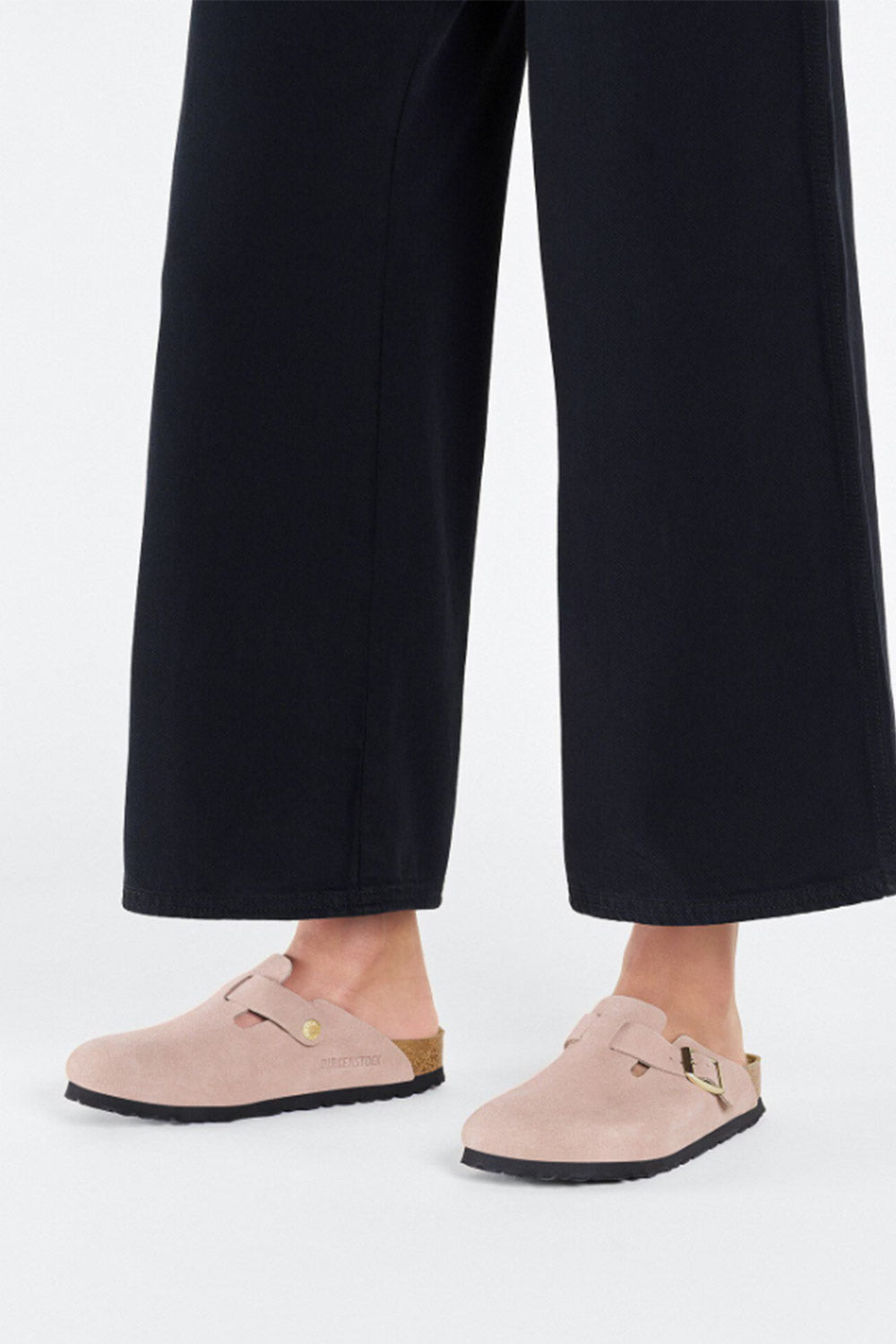 Birkenstock Boston Suede Clogs for Women in Rose