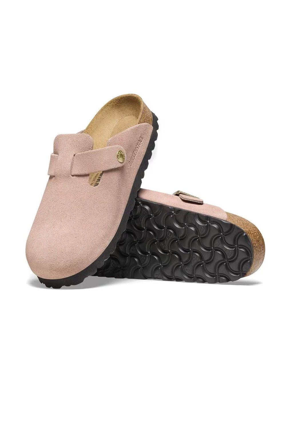 Birkenstock Boston Suede Clogs for Women in Rose