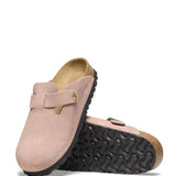 Birkenstock Boston Suede Clogs for Women in Rose