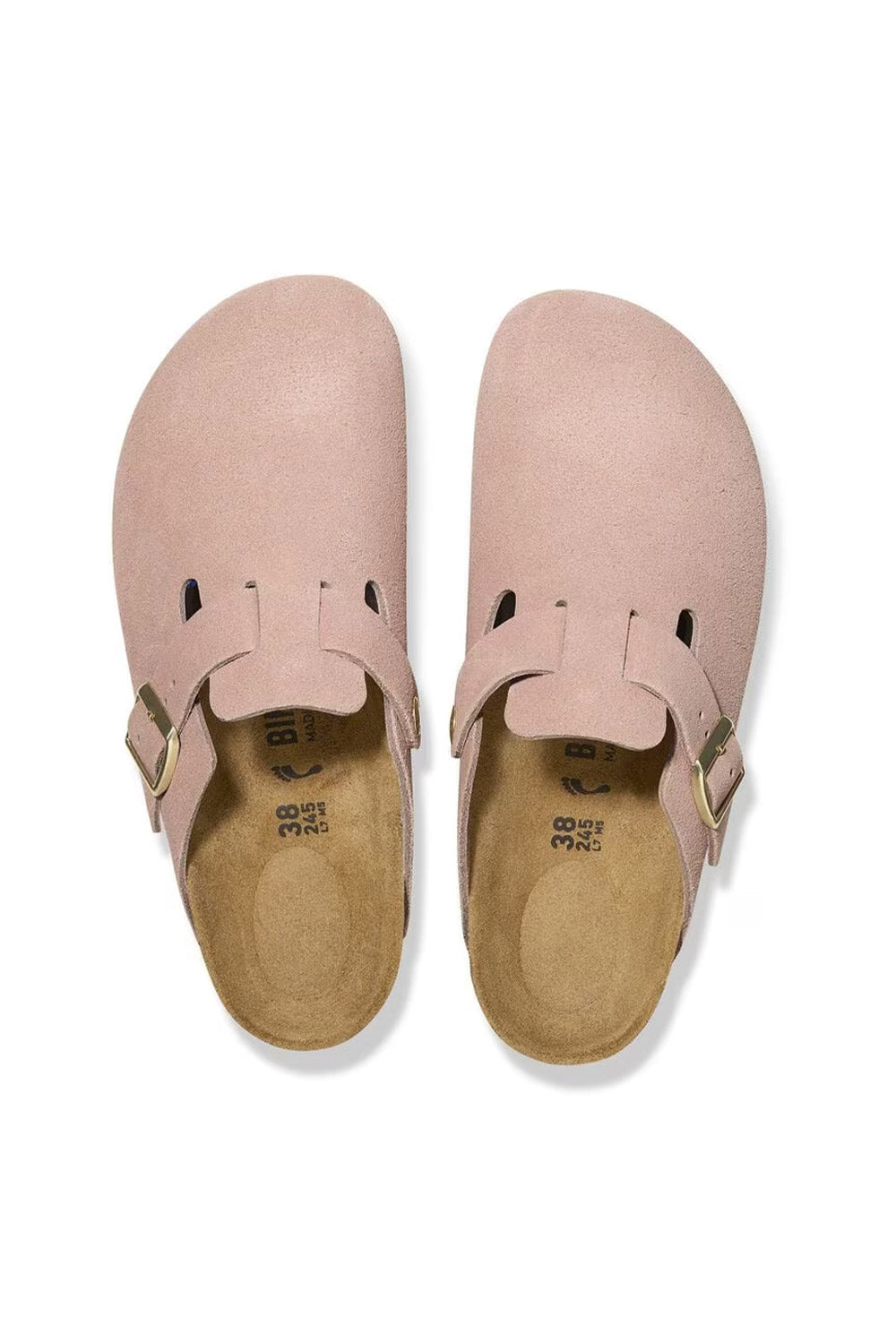 Birkenstock Boston Suede Clogs for Women in Rose