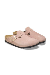 Birkenstock Boston Suede Clogs for Women in Rose