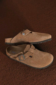 Birkenstock Boston Soft Footbed Clogs for Women in Dark Tea