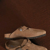 Birkenstock Boston Soft Footbed Clogs for Women in Dark Tea