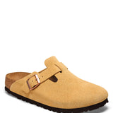 Birkenstock Boston Suede Leather Clogs for Men in Latte Cream