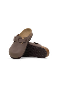 Birkenstock Youth Boston Birkibuc Clogs for Kids in Mocha