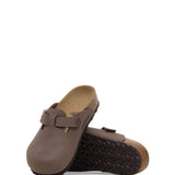 Birkenstock Youth Boston Birkibuc Clogs for Kids in Mocha