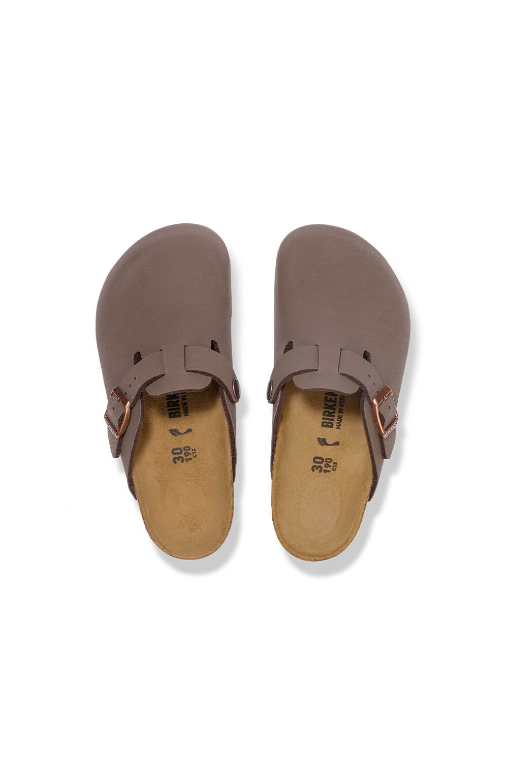Birkenstock Youth Boston Birkibuc Clogs for Kids in Mocha