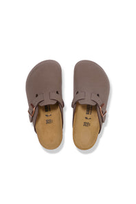 Birkenstock Youth Boston Birkibuc Clogs for Kids in Mocha