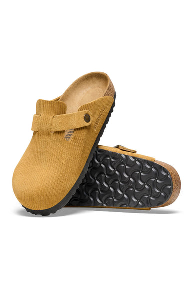 Birkenstock Boston Corduroy Suede Clogs for Women in Brown