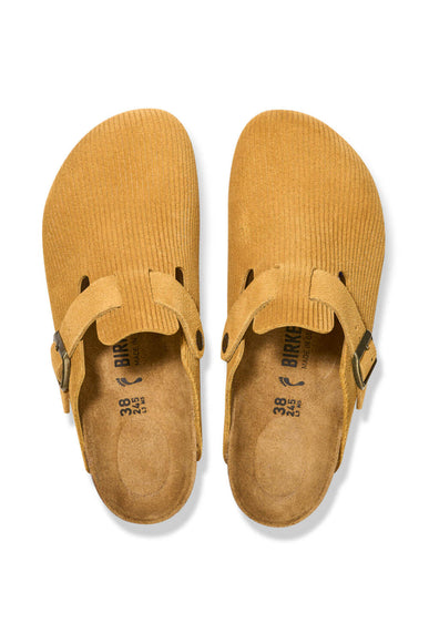Birkenstock Boston Corduroy Suede Clogs for Women in Brown