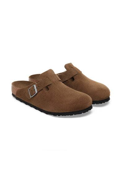 Birkenstock Boston Soft Footbed Clogs for Women in Dark Tea 