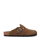 Birkenstock Boston Soft Footbed Clogs for Women in Dark Tea 