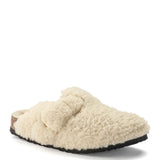 Birkenstock Boston Big Buckle Shearling Teddy Clogs for Women in Eggshell