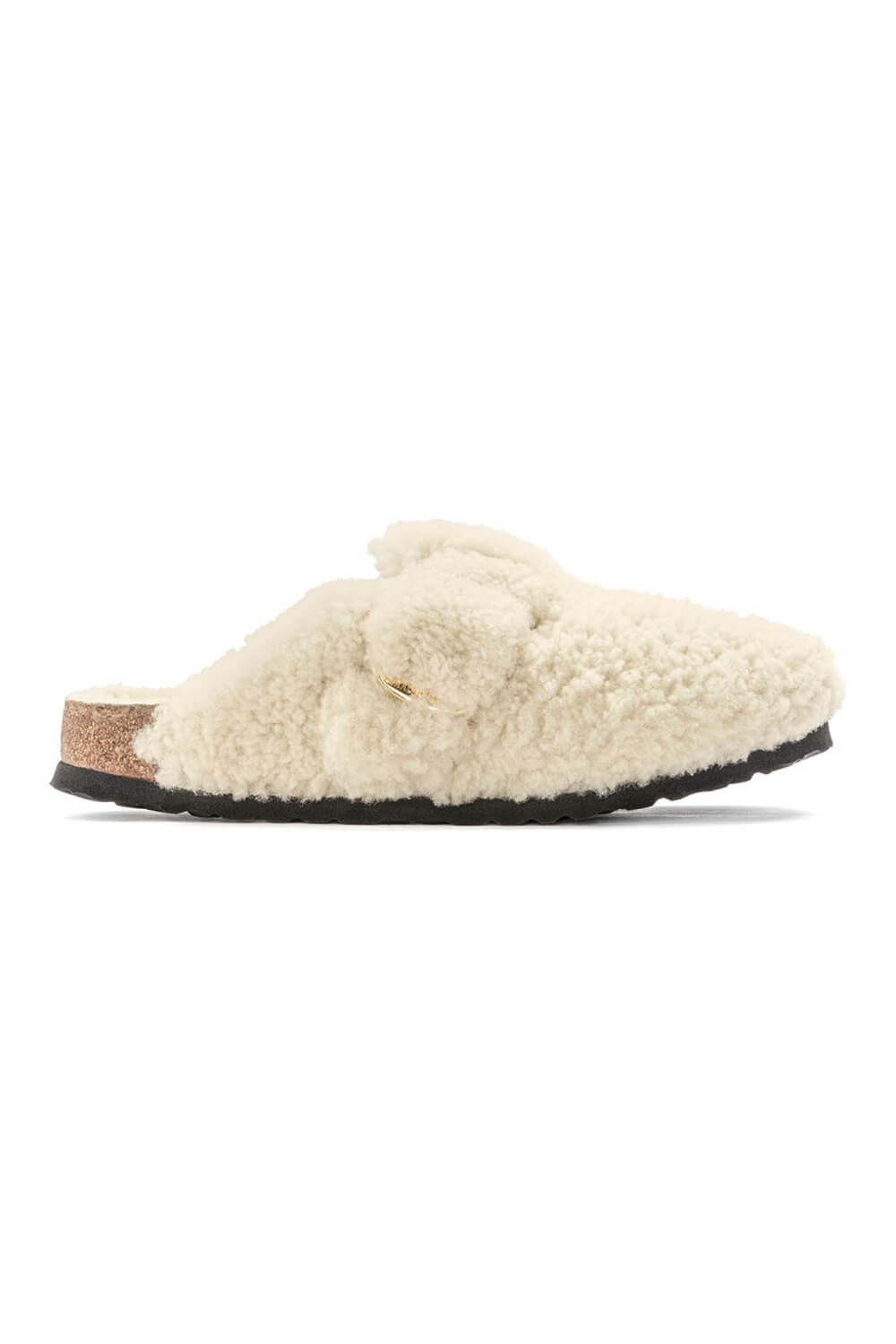 birkenstock arizona big buckle shearling teddy eggshell