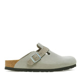 Birkenstock Boston Corduroy Suede Clogs for Women in Stone Coin Grey