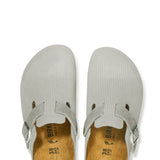 Birkenstock Boston Corduroy Suede Clogs for Women in Stone Coin Grey