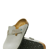 Birkenstock Boston Corduroy Suede Clogs for Women in Stone Coin Grey