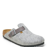 Birkenstock Boston Wool Clogs for Women in Light Grey